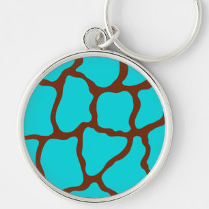 Porte-clés Giraffe Turquoise Porte - clé d'impression