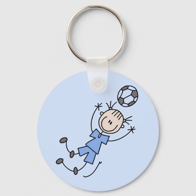 Porte-clés Girl Blue Soccer Uniform Tshirts et cadeaux (Recto)