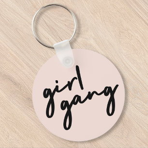 Porte-clés Girl Gang   Cute Pink Girl Power Modern
