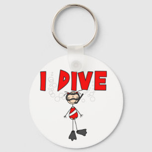 Porte-clés Girl I Dive T-shirts and Gifts