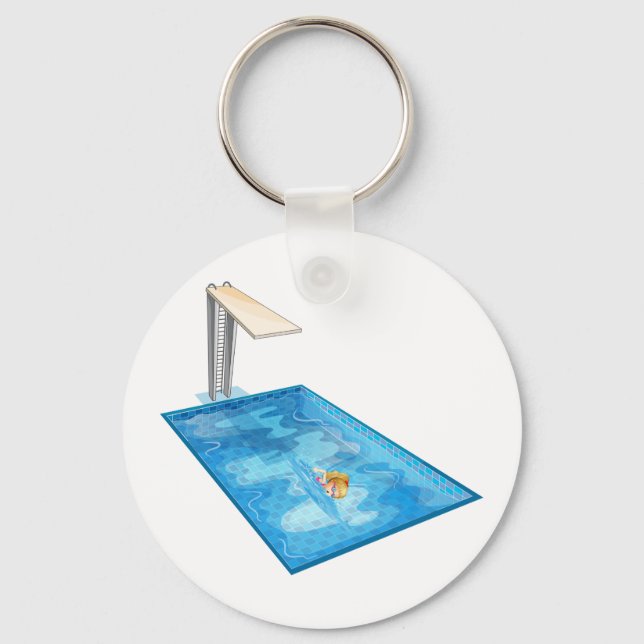 Porte-clés Girl Swimming (Recto)