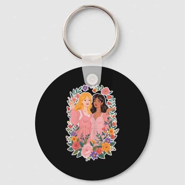 Porte-clés Girls Friendship Bloom Ies Sisterhood Together Lau (Recto)