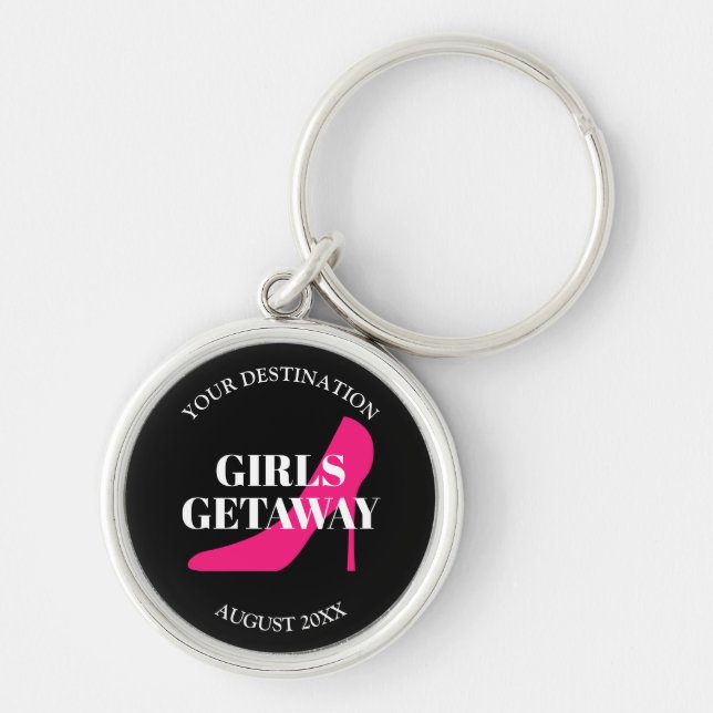 Porte-clés Girls Getaway voyage vacances destination stiletto (Devant)