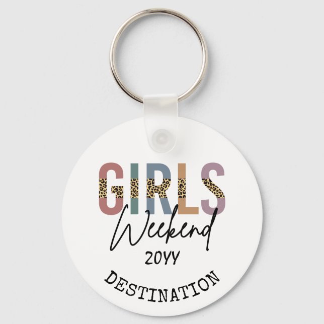 Porte-clés Girls Weekend Cheetah Print Girls trip getaway (Recto)