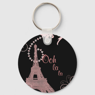 Porte-clés girly chic retro mode paris eiffel tower