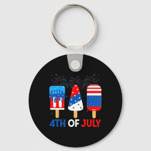 Porte-clés Glaces drôles du 4 juillet Patriotique Américain F