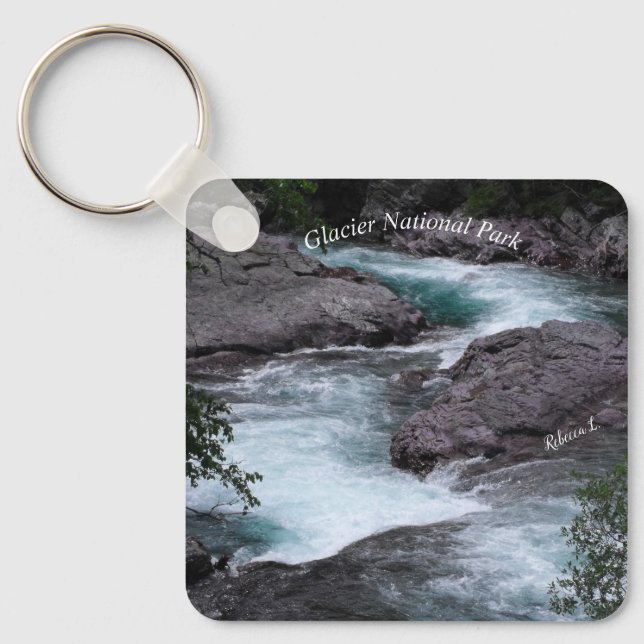Porte-clés Glacier National Park Stream Photo (Recto)