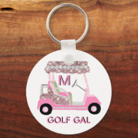 Glam Glitz Monogram Rose Gold Golf Panier