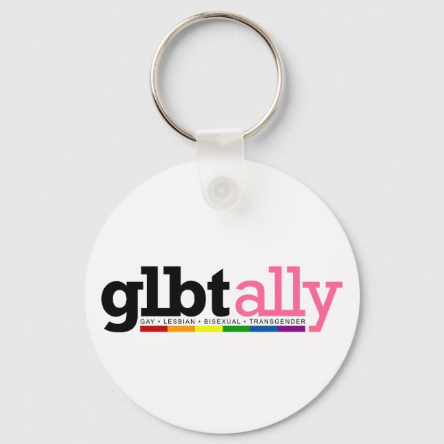 Porte-clés GLBT Ally Porte - clé blanc (Recto)