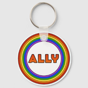 Porte-clés GLBT Ally Porte - clé (Style Bouton)