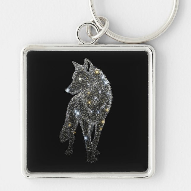Porte-clés Glittering Wolf Key Ring (Devant)