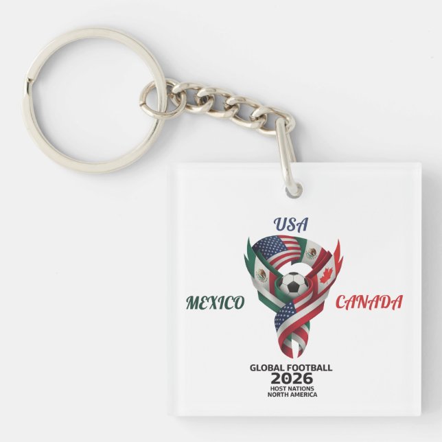 Porte-clés Global Football 2026 Keychain| Mexico USA Canada  (Devant)