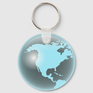 Porte-clés Globe de verre nord-américain