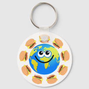 Porte-clés Globe d'hamburger