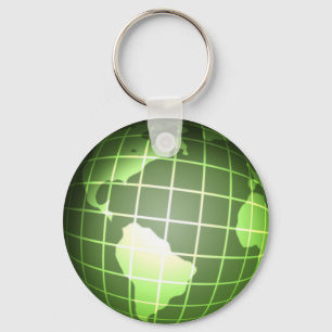 Porte-clés Globe vert-foncé