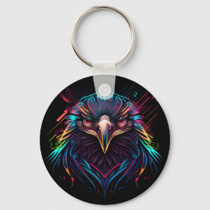 Porte-clés Glowing Luminous Neon Eagle Artistic