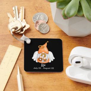 Porte-clés Gnome Leo Astrology Sign Angel Keychain