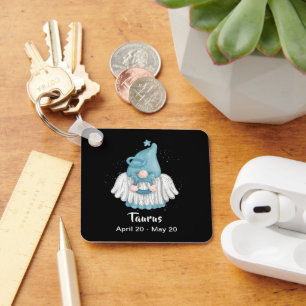 Porte-clés Gnome Taurus Astrology Sign Angel Keychain