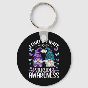 Porte-clés Gnome Violet Homme Avec Motif Papillon Mignon
