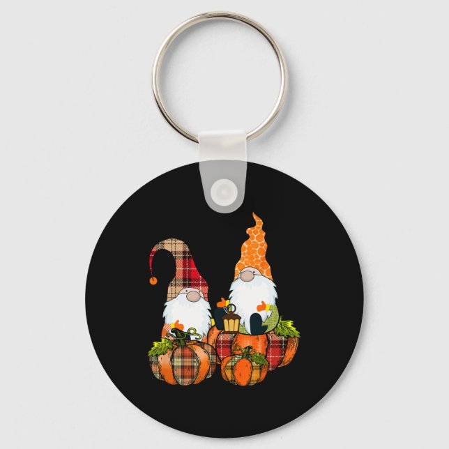 Porte-clés Gnomes citrouilles Automne Mignons Halloween Thank (Recto)