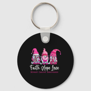 Porte-clés Gnomes Guerrier rose Foi Espoir Amour Cancer du se