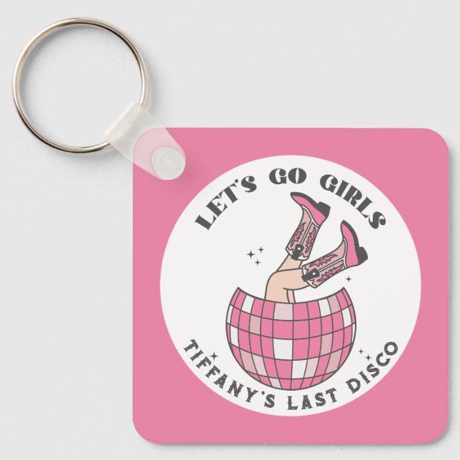 Porte-clés Go Girls Disco Cowgirl Bachelorette (Recto)