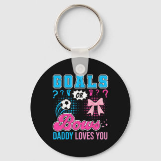 Porte-clés Goals Or Bows Daddy Loves You Gender Reveal Soccer