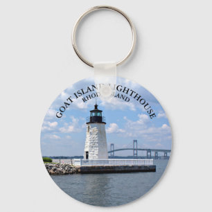 Porte-clés Goat Island Lighthouse, Rhode Island Round Keyring