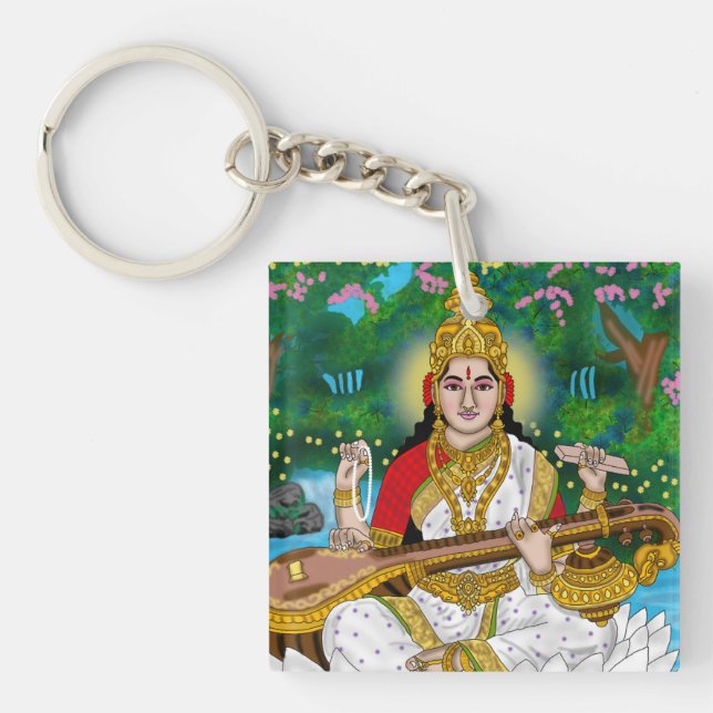 Porte-clés Goddess Saraswati Keychain (Devant)