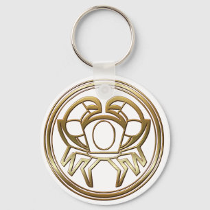 Porte-clés Gold Cancer Zodiac Crab Astrology Sign