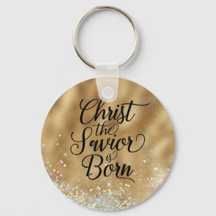 Porte-clés Gold Christ le Sauveur Noël chrétien