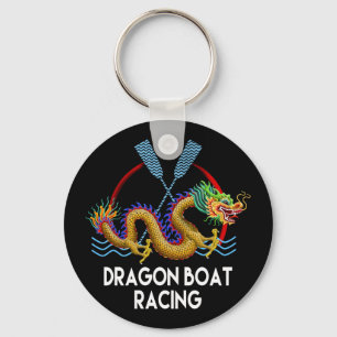 Porte-clés Gold Dragon Boat Racing Keychain