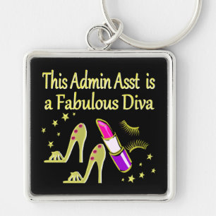 PORTE-CLÉS GOLD GLITZY ADMIN ASSISTANT DIVA DESIGN