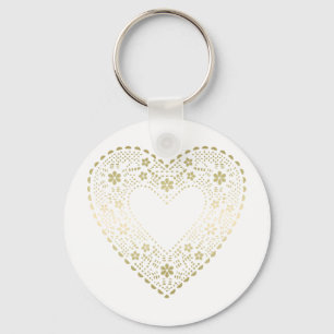 Porte-clés Gold Lace Heart