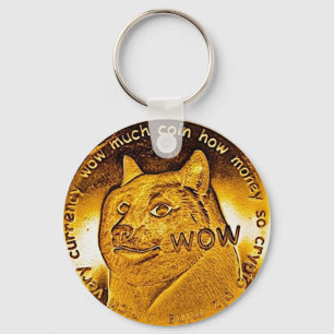 Porte-clés Golden Dogecoin