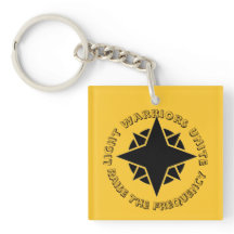 Golden Light Warriors Unite Acrylic Keychain