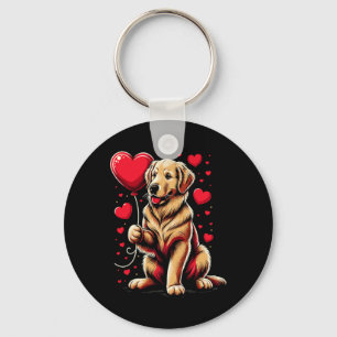 Porte-clés Golden Retriever Chien Valentine's Day Chien propr