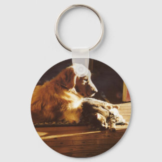 Porte-clés Golden Retriever Porte - clé avec chat