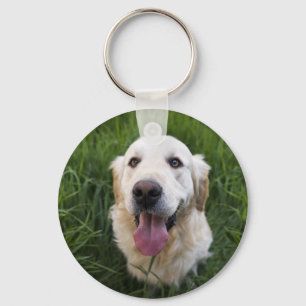 Porte-clés Golden Retriever souriant