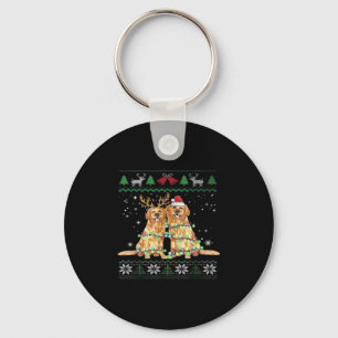 Porte-clés Golden retriever Ugly Christmas Dog Funny Christma