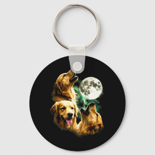 Porte-clés Golden Retriever vintage des années 90 hurleur à l