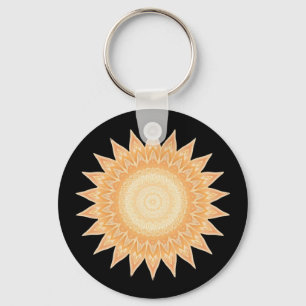 Porte-clés "Golden Sunflower Mandala - Lumière en vous"