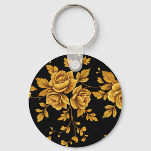 Porte-clés Golden Vintage Roses