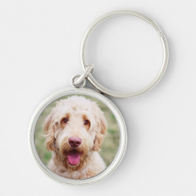 Porte-clés Goldendoodle souriant (Devant)