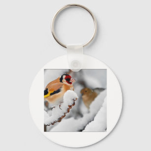 Porte-clés Goldfinch dans la neige
