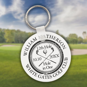 Porte-clés Golf Hole in One Classique Personnalisé