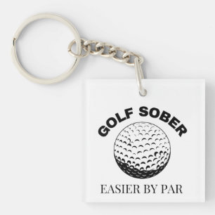 Porte-clés Golf Sober Plus Facile Par Parc Funny Golf Citatio