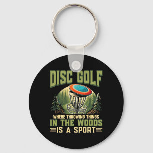 Porte-clés Golfeur de disque lançant des choses est un sport 