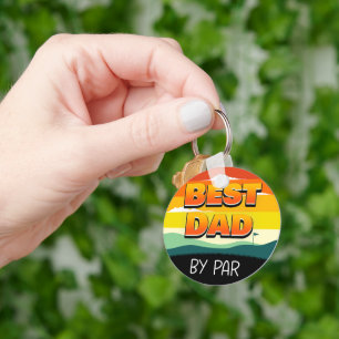 Porte-clés Golfing Golfeur papa meilleur papa par pair
