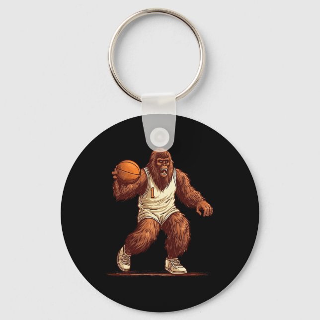 Porte-clés Gorilla Jouer Basketball Fun Gorilla Basketball (Recto)